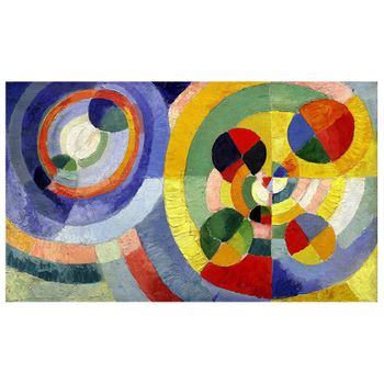 Legendarte - Cuadro Lienzo, Impresión Digital - Formas Circulares - Robert Delaunay - Decoración Pared Cm. 60x100