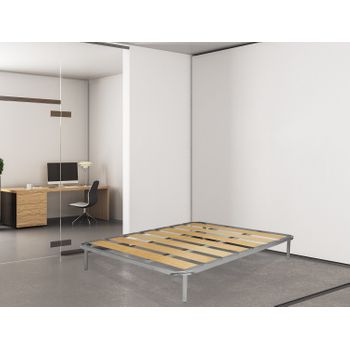 Somier Super Ortopédico Talamo Italia King, Apto Para Cama Doble, Made In Italy, Somier Con Listones Anchos, Cm 160x190h31