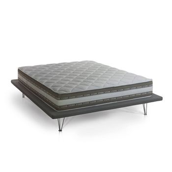 Colchón Talamo Italia Sabrina Cuadrado Y Medio, Made In Italy, Colchón En Memory Foam Y Gel Con 9 Zonas Diferenciadas, Antiácaros E Hipoalergénico, Cm 120x200 H27