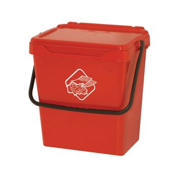 Contenedor De Basura Rojo 40x30.5h39 Cm