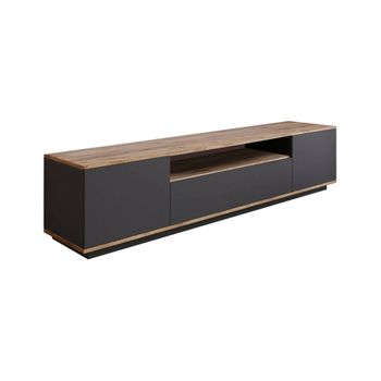 Mueble De Televisión Roble Y Antracita 180x44.5h44.6 Cm