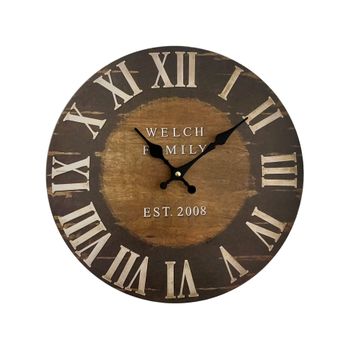 Reloj Para Colgar Para Pared Madera Redondo 33,8x33,8x4 Rebecca Mobili