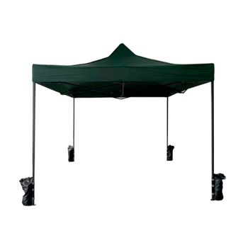 Gazebo Carpa Plegable Verde Con Pesos Metal Poliester 3x3 Rebecca Mobili