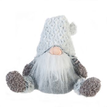 Scandinavian Elf Gnome Tela Gris Decoración Navideña 35x16x24 Rebecca Mobili