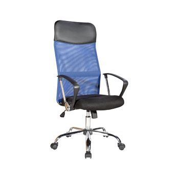 Silla Oficina Negro Azul Polipiel Respirable 113/123x57,5x58,5 Rebecca Mobili