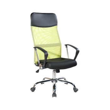 Butaca Silla Ergonómica Negro Verde Oficina 113/123x57,5x58,5 Rebecca Mobili