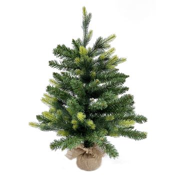 Árbol De Navidad Artificial Pequeño Abeto Verde 60 Cm Con 80 Ramas Base Yuta Rebecca Mobili