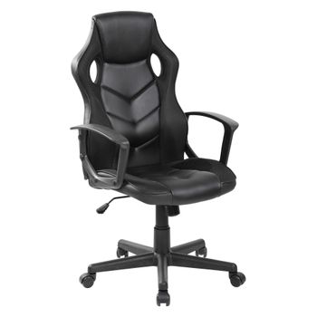 Silla Gaming Silla De Escritorio Ejecutiva En Cuero Sintético Negro Rebecca Mobili