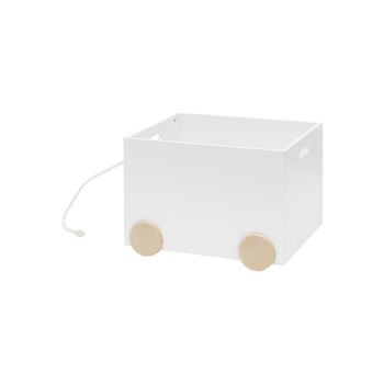 Carrito De Juegos Baúl Infantil Blanco Mdf Con Cuerda Para Habitación Infantil Rebecca Mobili