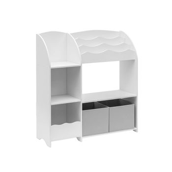 Organizador De Juguetes Mueble Habitación Infantil Mdf Blanco Con 2 Cajas 5 Compartimentos Rebecca Mobili
