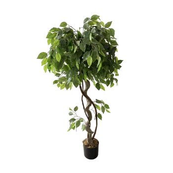 Planta Artificial De Ficus Rebecca Mobili Akdem 120x40x40 Peva Polietileno Verde Marrón