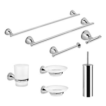 Set Accesorios De Baño Completo De 8 Piezas Modelo Genziana