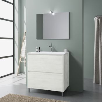 Mueble De Baño De Suelo De 80 Cm Con Cajones Color Blanco | Laguna