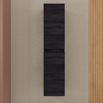 Columna De Baño Suspendida 2 Puertas Roble Gris Oscuro