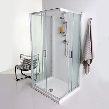 Cabina De Ducha De Cristal 70x100 Lado Deslizante Y Fijo 70 Cm | Giada