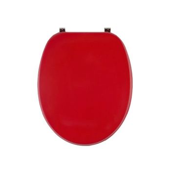 Cubierta De Asiento De Inodoro Universal Rojo Frambuesa Con Tratamiento Antibacteriano