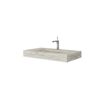 Lavabo Estratificado 80cm Hpl Roble Hielo Cuenca Central