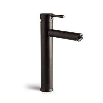 Grifo De Lavabo Alto Negro Mate