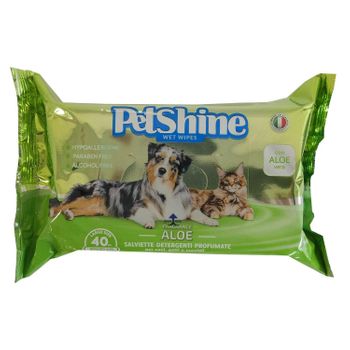 Porrini Toallitas Higiene Perro/gato, Aloe, 40 Uds