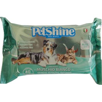 Porrini Toallitas Higiene Perro/gato,musgoblanco Aloe 40ud