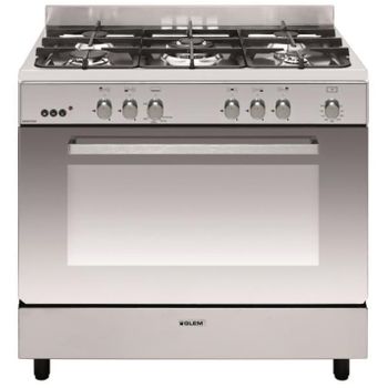 Cocina de gas Butano BEKO FSG62000 DXL - 4 quemadores y Horno de gas gran  capacidad, Clase A, Inox - ElectroCity