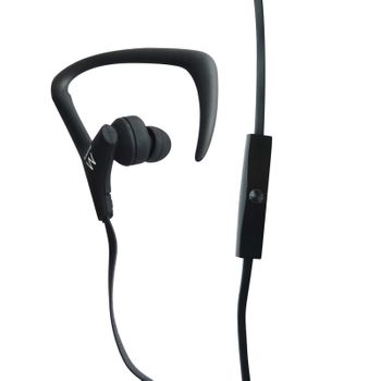 Ewent - Ew3559 Gancho De Oreja, Dentro De Oído Binaurale Alámbrico Negro, Color Blanco Auriculares Para Móvil