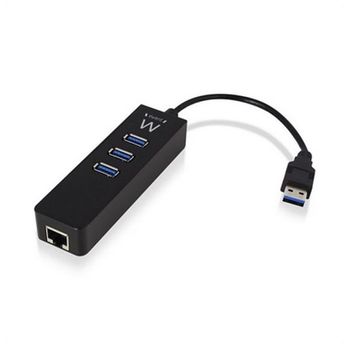 Hub Usb Ewent Aaoaus0127 3 X Usb 3.1 Rj45 Plug And Play