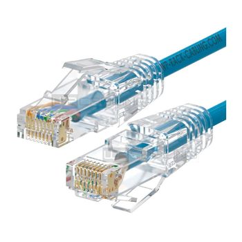 Cable De Red Wp Rack Cat.6a U/utp Slim 0.5m Azul