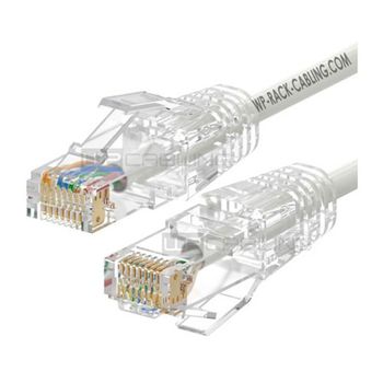 Cable De Red Wp Rack Cat.6a U/utp Slim 0.5m Blanco