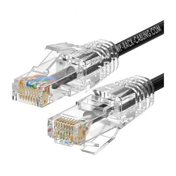 Cable De Red Wp Rack Cat.6a U/utp Slim 1.0m Negro