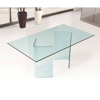 Mesa De Vidrio Templado Transparente, 180 X 77,5 X 90 Cm.