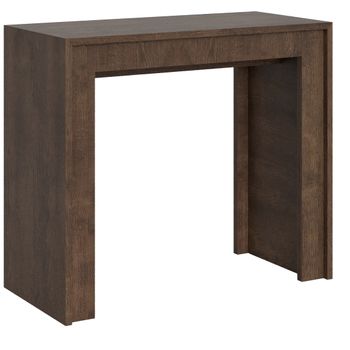 Consola Extensible De Madera Oscura, 8 Plazas, De 42 A 198 Cm Mila