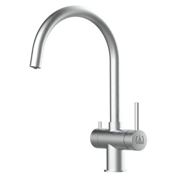 Grifo De Cocina 3 Vías Acero Inoxydable Cepillado Giratorio 360 ​​°