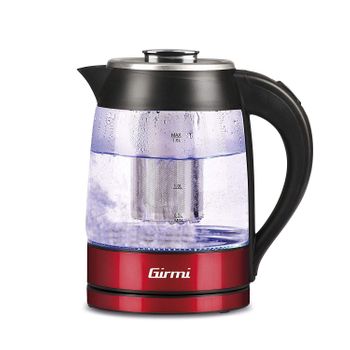 Girmi Bl50 Tetera Eléctrica 1,8 L Negro, Rojo, Transparente 2200 W