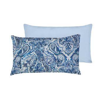 Fundas De Almohada 50 X 80 Cm (2 Uds) 100% Algodón Azul Paisley