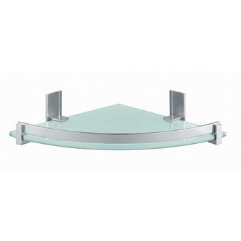 Soporte De Esquina Para Cabina De Ducha En Aluminio Cepillado Y Cristal