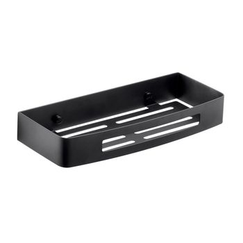 Plato De Ducha Rectangular De Acero Negro Mate