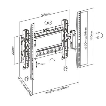 Holmios Soporte TV Pared 37”-90”, Giratorio e Inclinable, Hasta 50kg, Ahorra Espacio, Ultra Delgado, VESA max 600x400