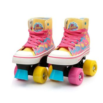 Patines 4 Ruedas Pvc Uretano Blanco Y Rosa Flamingueo (talla 35 A 42) con  Ofertas en Carrefour