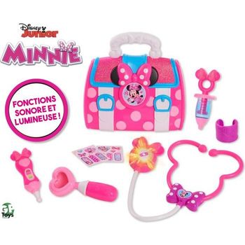 Minnie, Maletín Médico, 8 Accesorios, Con Funciones De Luz Y Sonido