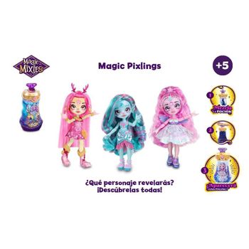 Muñeca Magic Pixlings ¡añade Tus Ingredientes, Mezcla La Poción Y Descubre Tu Muñeca! (famosa - Magic Mixies - Mgx12000)