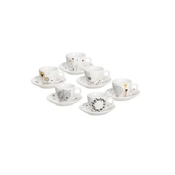 Taza Cafe New Bone China Con Plato Set 6u Marca Non