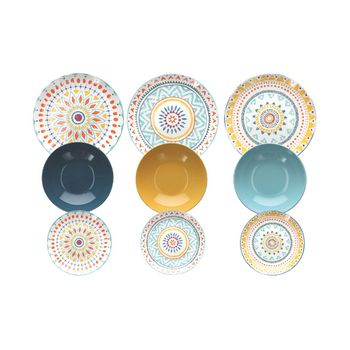 Vajilla Porcelana Decorada18 Pzas Marca