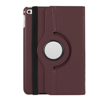 Funda Cover 360% Case Rodante Cuero Ecológico Marrón Con Stand Para Apple Ipad Mini 4