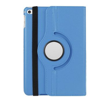 Funda Cover 360% Case Rodante Cuero Ecológico Azul Con Stand Para Apple Ipad Mini 4