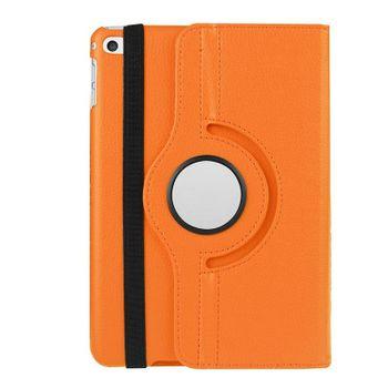 Funda Cover 360% Case Rodante Cuero Ecológico Naranja Con Stand Para Apple Ipad Mini 4