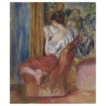 Legendarte - Cuadro Lienzo, Impresión Digital - La Liseuse (la Lectora) - Pierre Auguste Renoir - Decoración Pared Cm. 80x100
