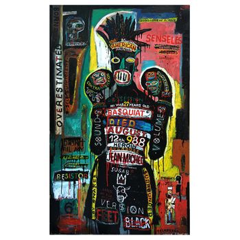 Legendarte - Cuadro Lienzo, Impresión Digital - Basquiat - Maxim Bashev - Decoración Pared Cm. 50x80
