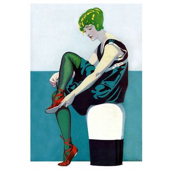 Legendarte - Cuadro Lienzo, Impresión Digital - Good Housekeeping Magazine 1916 - C. Coles Phillips - Decoración Pared Cm. 40x60