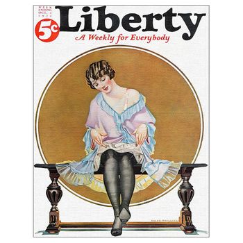 Legendarte - Cuadro Lienzo, Impresión Digital - Liberty Magazine October 1924 - C. Coles Phillips - Decoración Pared Cm. 40x50